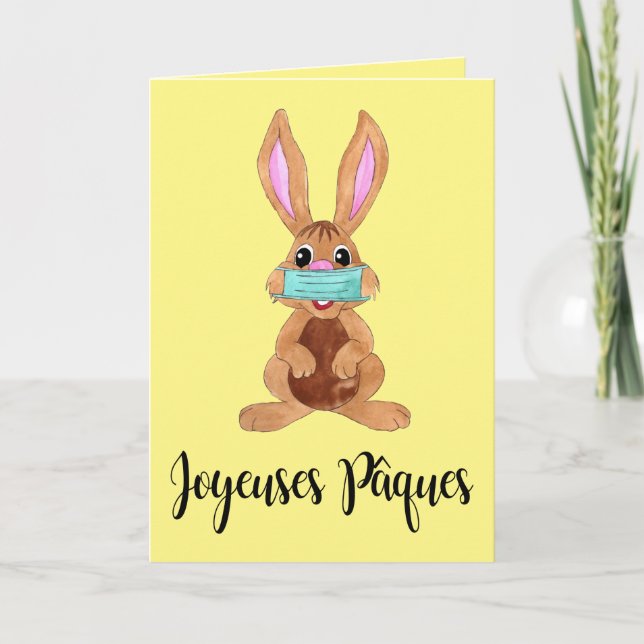 Cartes Pour Fêtes Annuelles Joyeuses Pâques face cachée de Bunny (Devant)