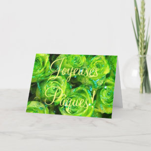 Cartes Pour Fêtes Annuelles Joyeuses Pâques Fleurs Roses violettes de Pâques f