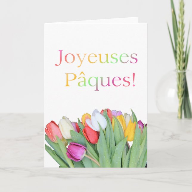 Cartes Pour Fêtes Annuelles Joyeuses Pâques French Happy Pâques (Devant)