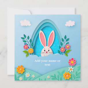 Cartes Pour Fêtes Annuelles Joyeuses Pâques   Lapin de Pâques Fantaisiste et F