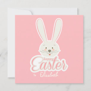 Cartes Pour Fêtes Annuelles Joyeuses Pâques Lapin Mignon Chasse aux Œufs de Pâ