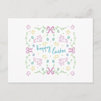 Cartes Pour Fêtes Annuelles Joyeuses Pâques Message Mignon 