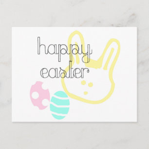 Cartes Pour Fêtes Annuelles joyeuses pâques oeufs pastel lapin