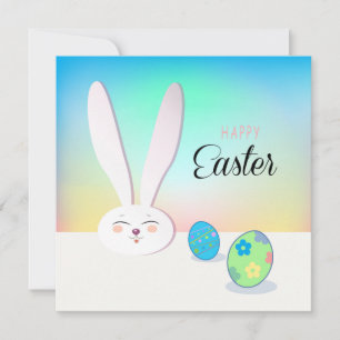 Cartes Pour Fêtes Annuelles Joyeuses Pâques Printemps Lapin Mignon Chasse aux 