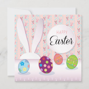 Cartes Pour Fêtes Annuelles Joyeuses Pâques Printemps Lapin Mignon Chasse de P