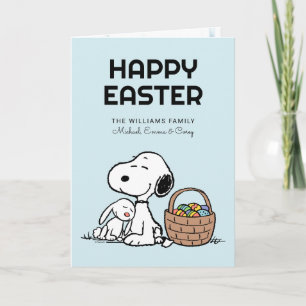 Cartes Pour Fêtes Annuelles Joyeuses Pâques Snoopy & le lapin de Pâques