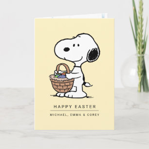 Cartes Pour Fêtes Annuelles Joyeuses Pâques   Snoopy & le lapin de Pâques