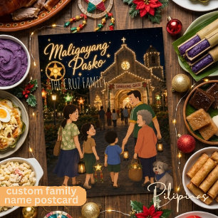 Cartes Pour Fêtes Annuelles Joyeuses Traditions de Simbang Gabi de Noël