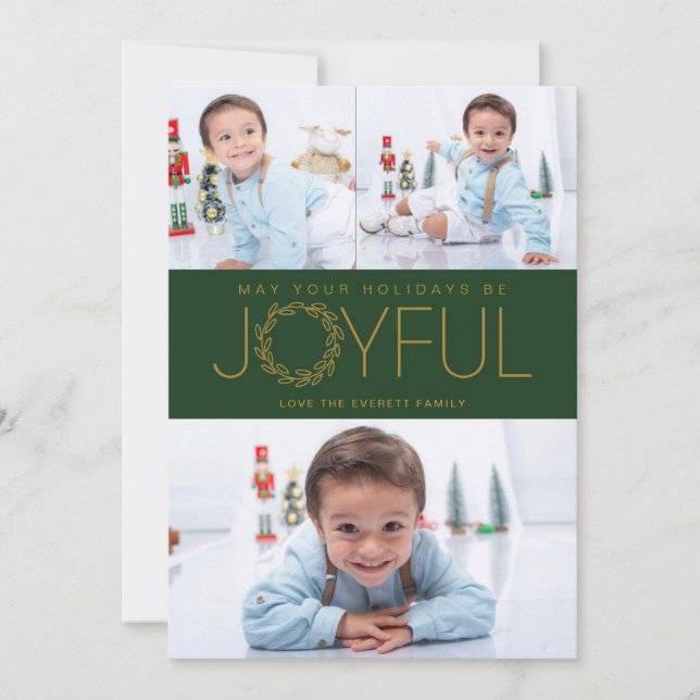 Cartes Pour Fêtes Annuelles Joyeuses vacances Classic Christmas Card (Devant)