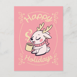 Cartes Pour Fêtes Annuelles Joyeuses Vacances Cosy Reindeer