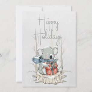 Cartes Pour Fêtes Annuelles Joyeuses vacances Cute Koala