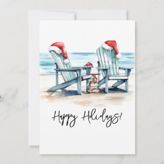 Cartes Pour Fêtes Annuelles Joyeuses vacances de la plage!