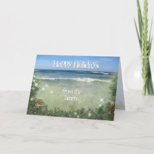 Cartes Pour Fêtes Annuelles Joyeuses vacances de la plage