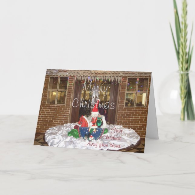 Cartes Pour Fêtes Annuelles Joyeuses vacances de Noël loin de la maison Inspir (Devant)
