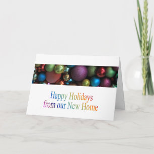 Cartes Pour Fêtes Annuelles Joyeuses vacances de notre nouvelle maison