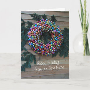 Cartes Pour Fêtes Annuelles Joyeuses vacances de notre nouvelle maison