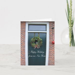 Cartes Pour Fêtes Annuelles Joyeuses vacances de notre nouvelle maison