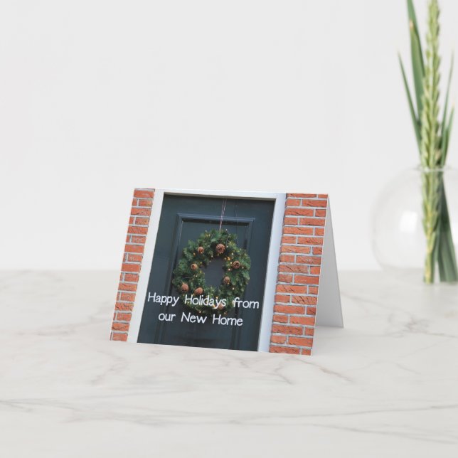 Cartes Pour Fêtes Annuelles Joyeuses vacances de notre nouvelle maison (Devant)