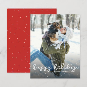 Cartes Pour Fêtes Annuelles Joyeuses vacances doux simple photo de Noël