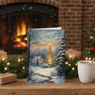 Cartes Pour Fêtes Annuelles Joyeuses vacances en plein air Noël personnalisé