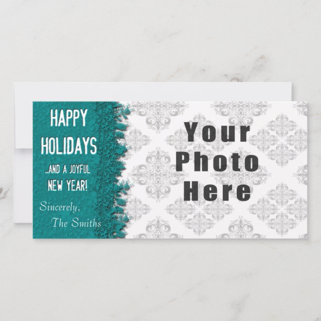 Cartes Pour Fêtes Annuelles Joyeuses vacances Ice Blue Snowflake (Devant)