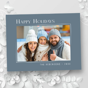 Cartes Pour Fêtes Annuelles Joyeuses vacances Moderne Élégant Simple Ardoise B