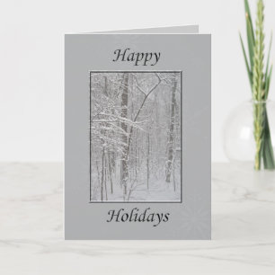 Cartes Pour Fêtes Annuelles Joyeuses vacances Neige d'hiver