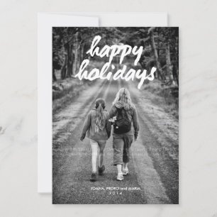 Cartes Pour Fêtes Annuelles Joyeuses vacances Photo Noël Rouge Blanc