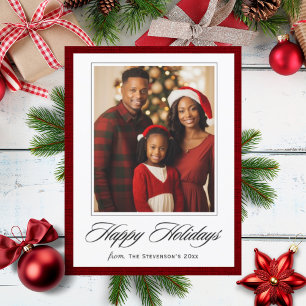 Cartes Pour Fêtes Annuelles Joyeuses vacances Photo Noël Salutation