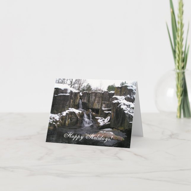 Cartes Pour Fêtes Annuelles Joyeuses vacances Skansen neige Suède (Devant)