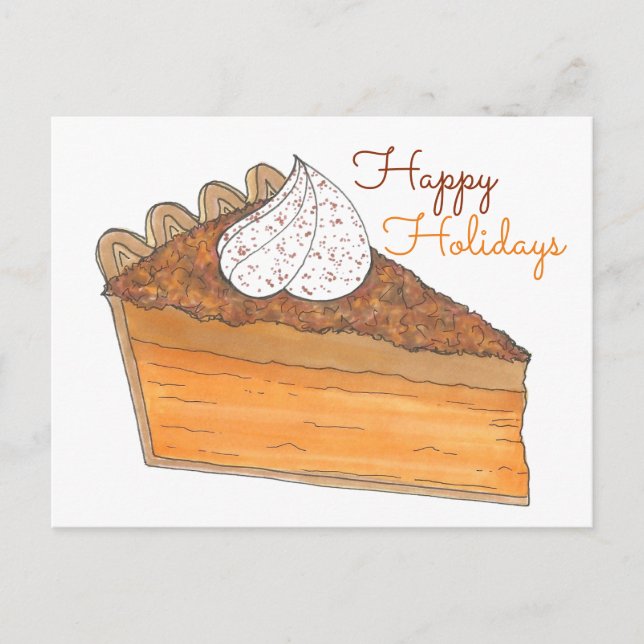 Cartes Pour Fêtes Annuelles Joyeuses Vacances Sucré Potato Pie Slice Soul Nour (Devant)