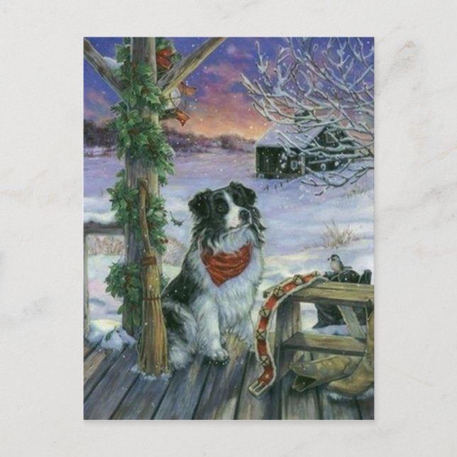 Cartes Pour Fêtes Annuelles Joyeuses vacances vintages (Devant)