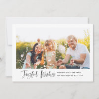 Joyeuses Voeux Moderne Script Minimale Photo