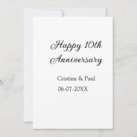 Joyeux 10e anniversaire simple nom de mariage mini