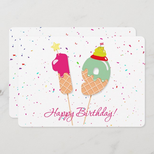 Cartes Pour Fêtes Annuelles Joyeux 19e anniversaire (Devant / Derrière)