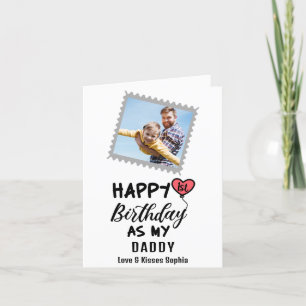 Cartes Pour Fêtes Annuelles Joyeux 1er anniversaire comme mon papa Photo perso