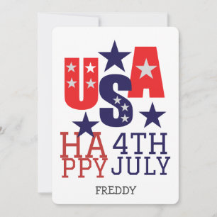 Cartes Pour Fêtes Annuelles Joyeux 4 juillet fête de l'Indépendance