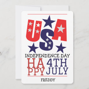 Cartes Pour Fêtes Annuelles Joyeux 4 juillet fête de l'Indépendance