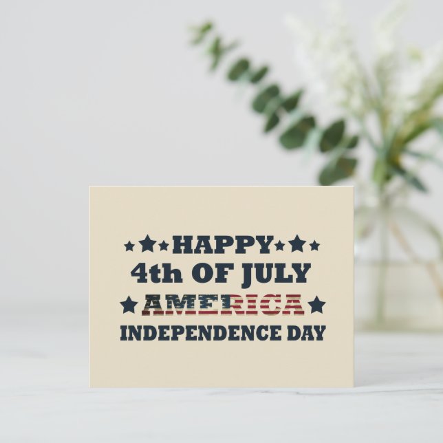 Cartes Pour Fêtes Annuelles Joyeux 4 juillet fête de l'indépendance Amérique (Debout devant)