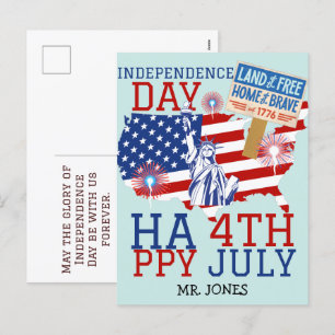 Cartes Pour Fêtes Annuelles Joyeux 4 juillet fête de l'indépendance Parti de l