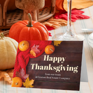 Cartes Pour Fêtes Annuelles Joyeux Action de grâce Citrouilles Entreprise Pers