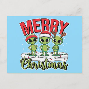 Cartes Pour Fêtes Annuelles Joyeux Aliens de Noël