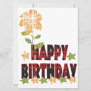 Cartes Pour Fêtes Annuelles Joyeux Anniversaire à Carreaux