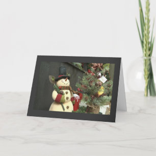 CARTES POUR FÊTES ANNUELLES JOYEUX ANNIVERSAIRE À NOËL / NOËL SNOWMAN