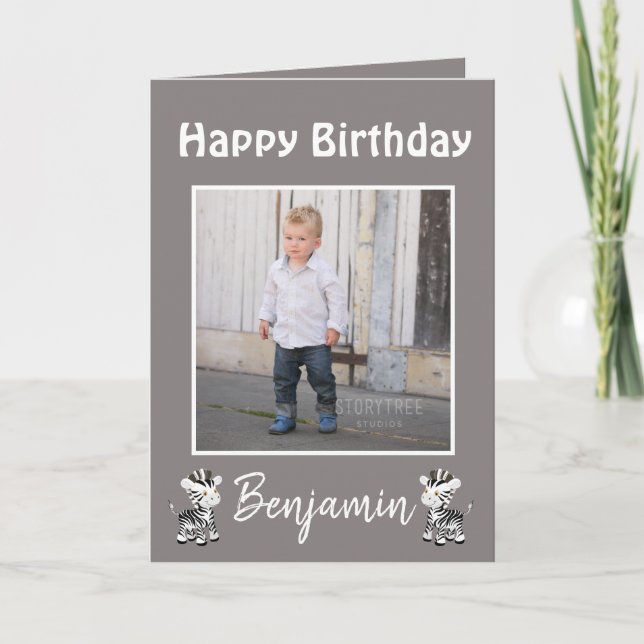 Cartes Pour Fêtes Annuelles Joyeux anniversaire à un fils extraordinaire zèbre (Devant)