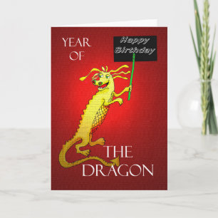 Cartes Pour Fêtes Annuelles Joyeux anniversaire, année chinoise du dragon.