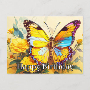 Cartes Pour Fêtes Annuelles Joyeux Anniversaire Beau Printemps Papillon Art