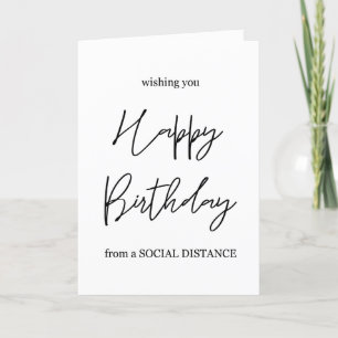 Cartes Pour Fêtes Annuelles Joyeux anniversaire de la distance sociale