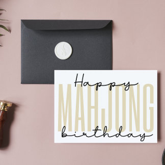 Cartes Pour Fêtes Annuelles Joyeux anniversaire du mahjong