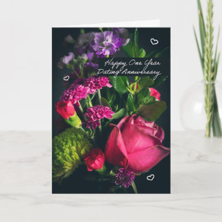 Cartes Pour Fêtes Annuelles Joyeux Anniversaire d'une année de rencontres Rom